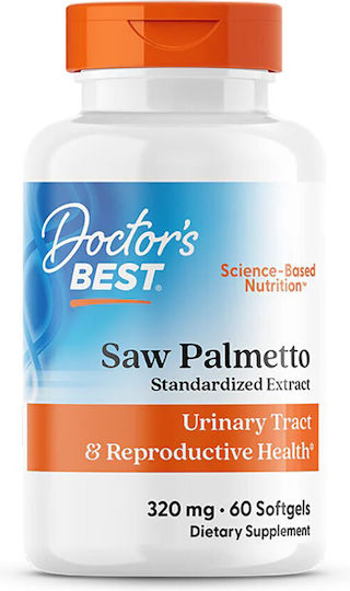 Doctor's Best Saw Palmetto With Prosterol Standardized Extract, 320 Mg [60 Softgels]