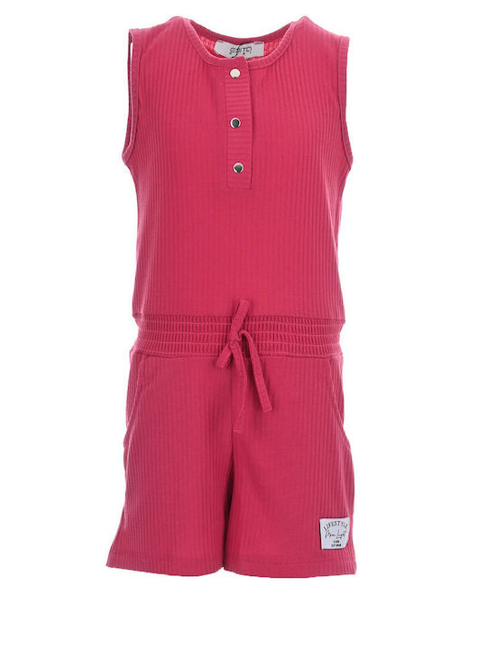 Evita Kinderstoff-Overall-Shorts/Bermudas Magenta