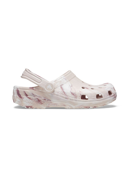 Crocs Classic Marbled Clog White/Black Saboti Roz