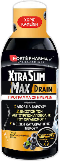 Forte Pharma Xtraslim Max Drain Συμπλήρωμα για Αδυνάτισμα 500ml Φραγκοστάφυλο