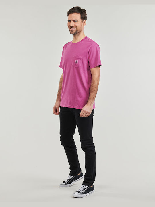 Element Basic Pocket Pigment Ss Ανδρικό T-shirt Κοντομάνικο Ροζ