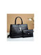 Set Damen Tasche Hand Schwarz