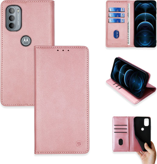 Sonique Wallet Synthetic Leather / Plastic / Silicone Rose Gold (Motorola Moto G31 4G / Moto G41 4G)