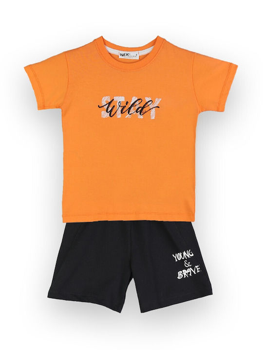 Nek Kids Wear Σετ Καλοκαιρινό 2τμχ Πορτοκαλι (orange)