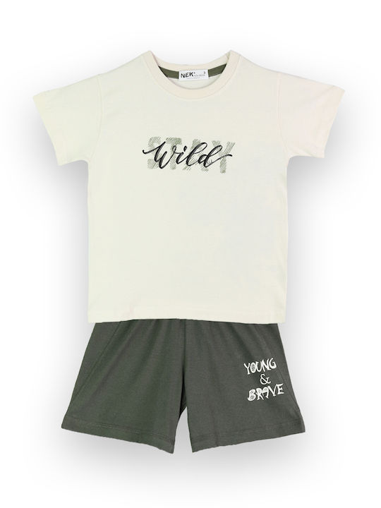 Nek Kids Wear Kids Set with Shorts Summer 2pcs ecru