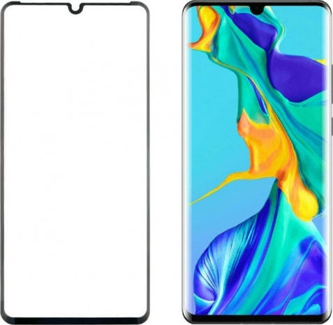 Προστατευτικό 5D Full Glue Full Face Tempered Glass Μαύρο (Huawei P30 Pro)