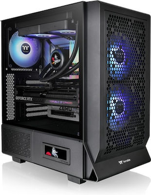 Thermaltake Ceres 330 TG ARGB Jocuri Middle Tower Cutie de calculator Negru