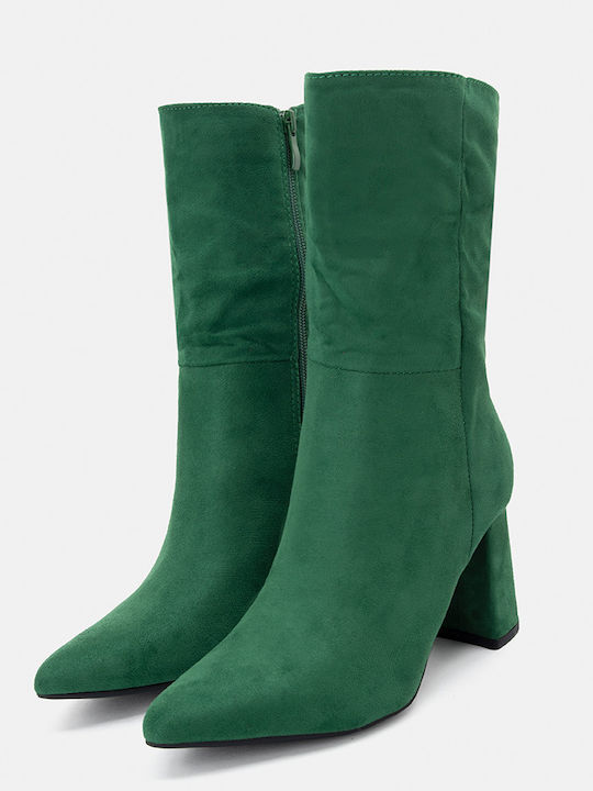 Bozikis Suede Women's Ankle Boots with High Hee...