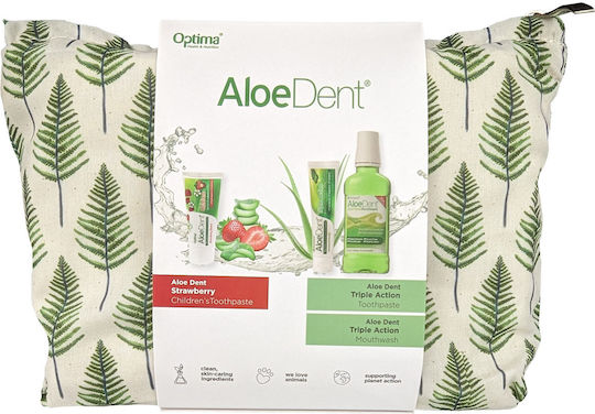 Optima Aloe Dent Paste de Dinți Pentru Copii Pentru 3+ Ani 3 Bucăți Cu Aromă de Afine Fără Fluor 50ml