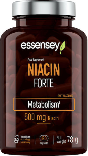 Essensey Niacin Forte Витамин за здравето на Нервната система 500мг 120 капси