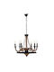 Artekko Chandelier with Rope 6xE14 Black 023-3313