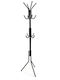 ArteLibre Metallic Coat Rack Black 50x50x172cm