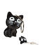 Keychain with LED and Sound Black Kitten