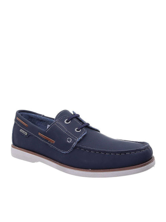 Pegada Δερμάτινα Ανδρικά Boat Shoes σε Μπλε Χρώμα