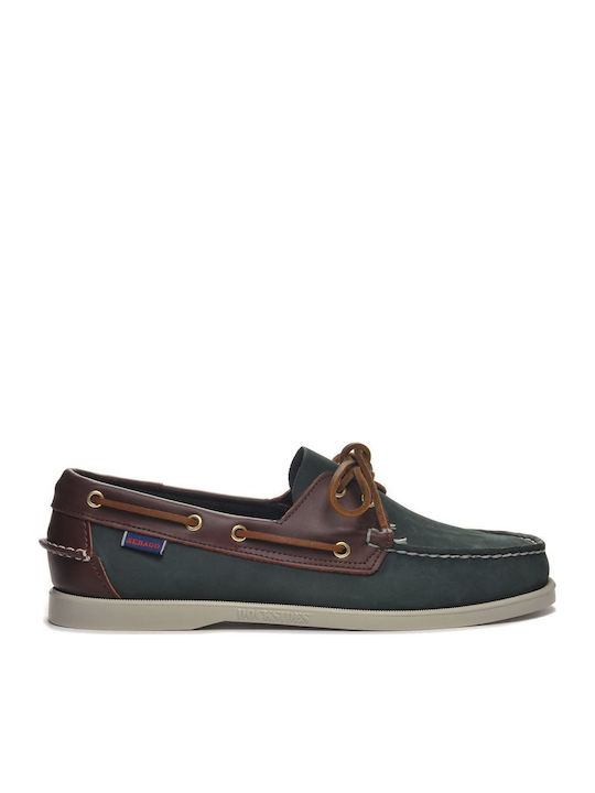 Leder Herren Mokassins in Blau Farbe