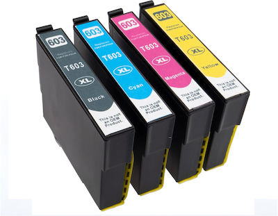 Cartuș de cerneală compatibil pentru imprimante InkJet Epson 603XL 17ml Negru 4buc