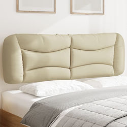 vidaXL LED Pillow for Headboard Fabric Cream 16...
