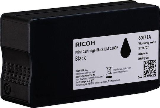 Ricoh Γνήσιο Μελάνι Εκτυπωτή InkJet Μαύρο (408517)