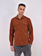 Long-sleeved Corduroy Shirt TAN