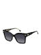 Carrera Women’s Sunglasses with Black Horn-Rimmed Frame and Grey Gradient Lens