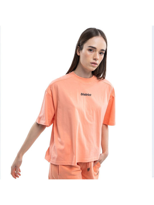 District75 Femeie Tricou Polka Dot Coral