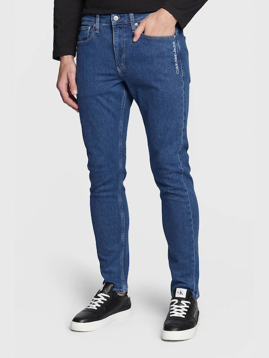 Calvin Klein Pantaloni de Bărbați din Jean în Croială Slim Slightly Blue