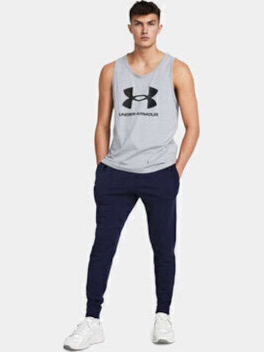 Ua Rival Terry Sweatpants with Elastic Dark Blue