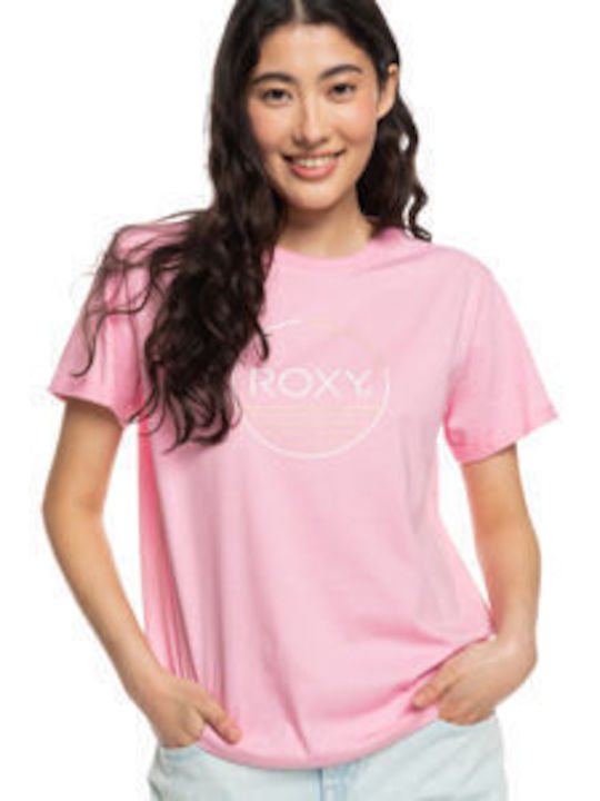 Roxy Women's Summer Blouse Short Sleeve Pink