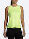 Brooks Women's Athletic Blouse Sleeveless Fast Drying Yellow