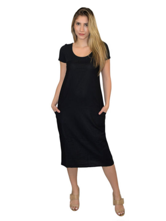 Morena Spain Midi Kleid Schwarz