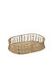 Decorative Basket Wicker with Handles Beige 51x35cm Espiel