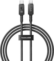 Baseus Unbreakable Braided USB 2.0 Cable USB-C male - USB-C 100W Μαύρο 1m