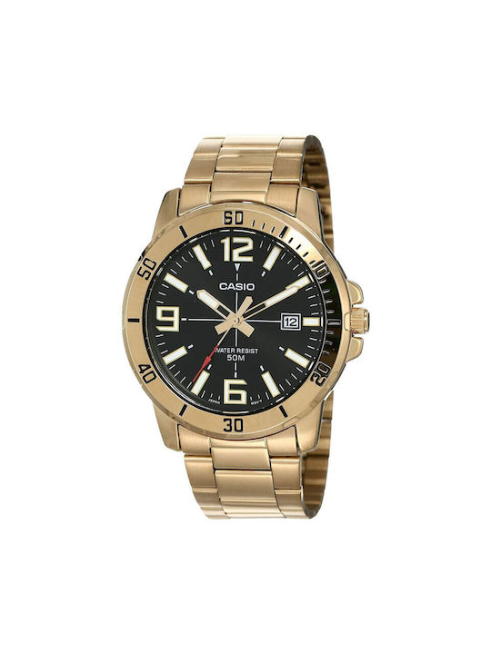 Casio Uhr Batterie mit Gold Metallarmband