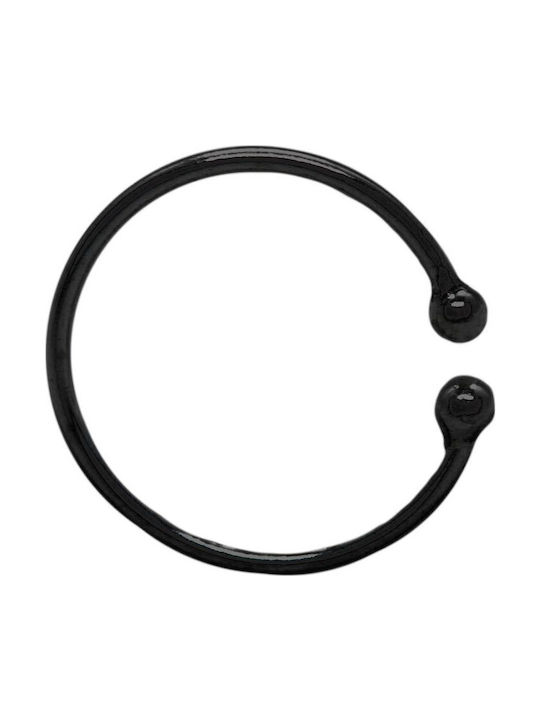 Unpierced Nose Ring Hoop Diameter 10mm in Black Color Made of 925 Silver Unpierced Nose Ring Hoop Diameter 10mm in Black Color Made of 925 Silver