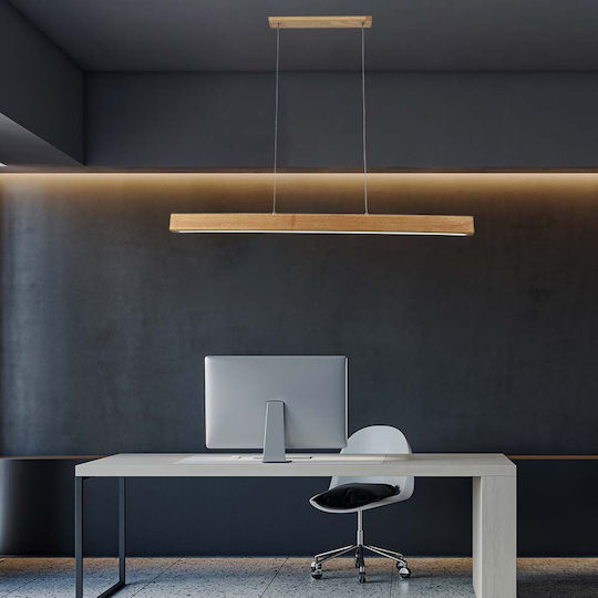 V-TAC Designer Κρεμαστό Φωτιστικό Καφέ LED με Φυσικό Λευκό Φως 80x111εκ.