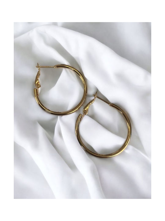 Earrings Hoops made of Steel Gold Plated