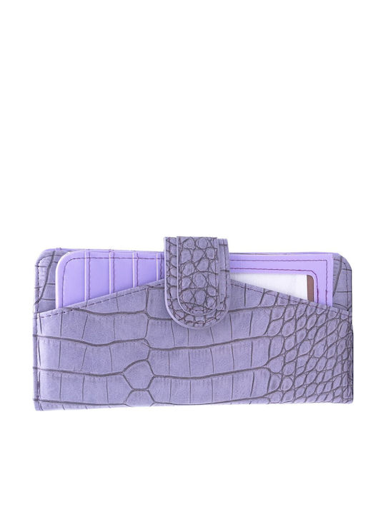 Geldbörse in Uni-Farbe mit geprägten Designs Flieder Victoria J.