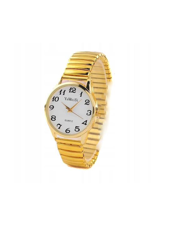 Watch with Gold / Gold Metal Bracelet