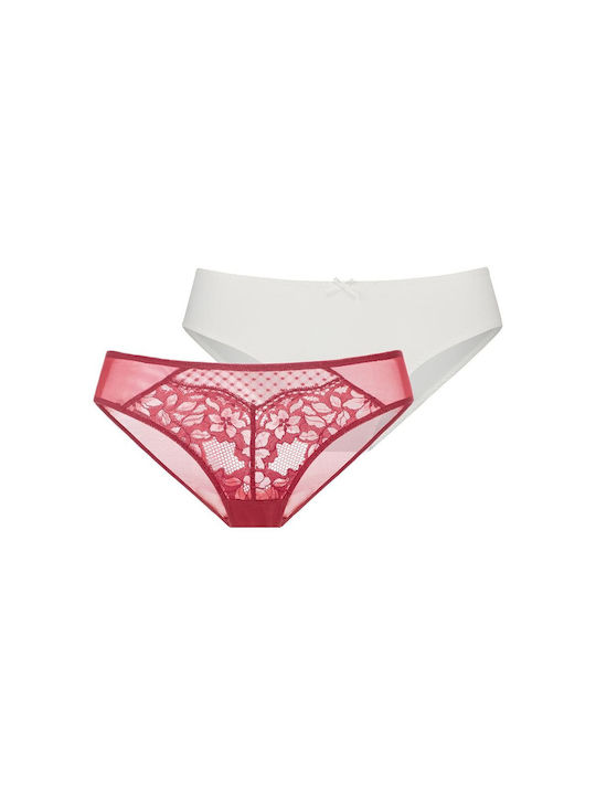 Dorina Damen Slip 2Pack Rot