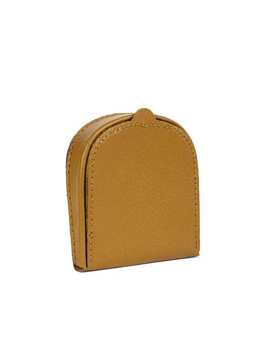 LKmoda Men's Leather Coin Wallet Yellow