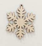 Wooden Snowflakes 8cm, 3 Pieces