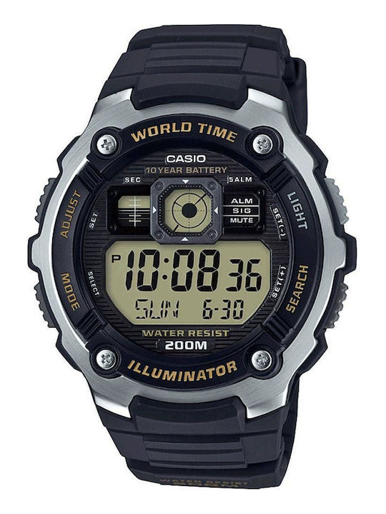Casio Collection Ψηφιακό Ανδρικό Ρολόι 47mm Χρο...