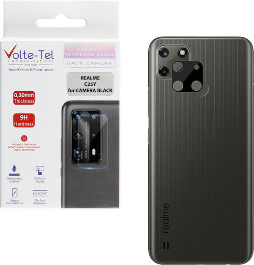 Volte-Tel Kameraschutz Gehärtetes Glas Black für das Realme C25Y DBX91C681D0