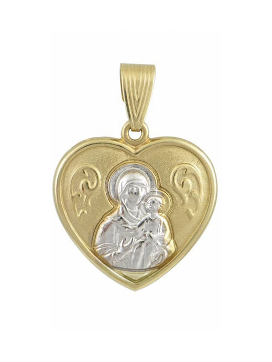 Mertzios.gr Charm Amulett mit Design Herz aus Gold 14K