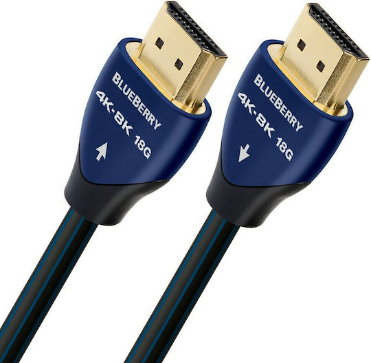 Audioquest Blueberry HDMI 2.1 Ultra High Speed 48Gbps 4K 120Hz HDR VRR Cable HDMI male - HDMI male 3m Μπλε