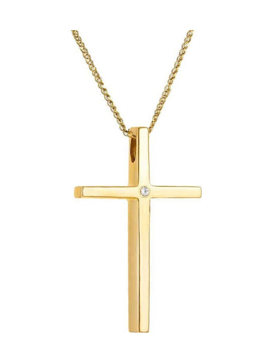 Katsigiannis Women's Gold Cross 14K with Chain