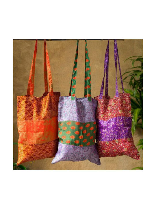 Τσάντα Για Ψώνια Από Σάρι 35x45εκ.