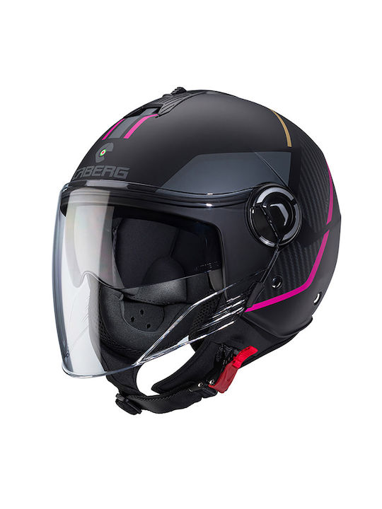 Caberg Riviera V4 Black Matte / Fuchsia / Anthr...