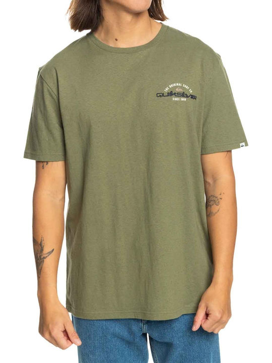 Quiksilver T-shirt Bărbătesc cu Mânecă Scurtă Verde