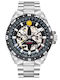 Patrouille De France Herrenuhr 44mm Automatisch mit Silber Metallarmband